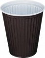 Automatový termo-kelímek hnědo-bílý 0,15 l, průměr 70 mm