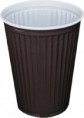 Automatový termo-kelímek hnědo-bílý 0,18 l, průměr 70 mm